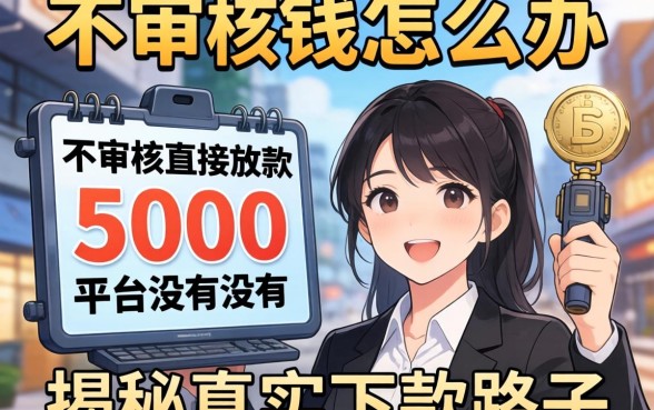 急需用钱怎么办？不审核直接放款5000的平台有没有？揭秘真实下款路子
