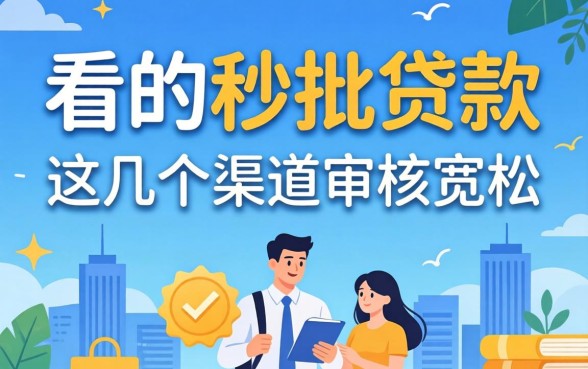 揭秘2026不看的秒批贷款，这几个渠道审核宽松