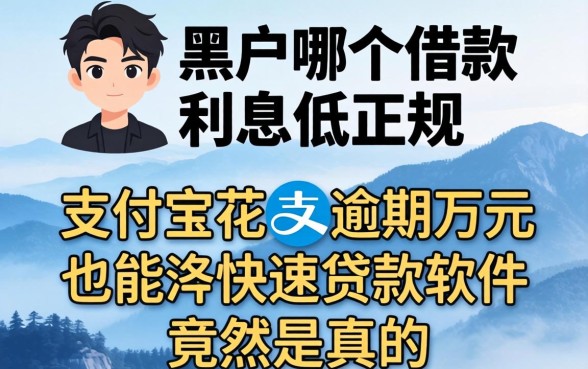 我试了黑户哪个借款利息低正规，发现支付宝花呗逾期万元也能快速贷款软件竟然是真的