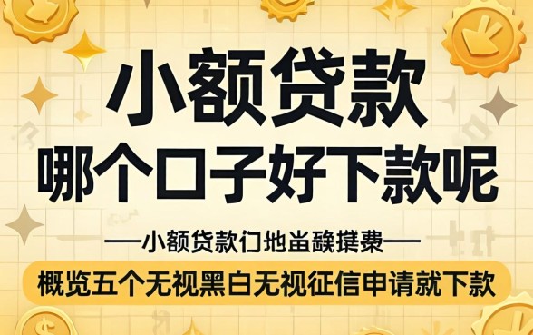 小额贷款哪个口子好下款呢，概览五个无视黑白无视征信申请就下款的平台