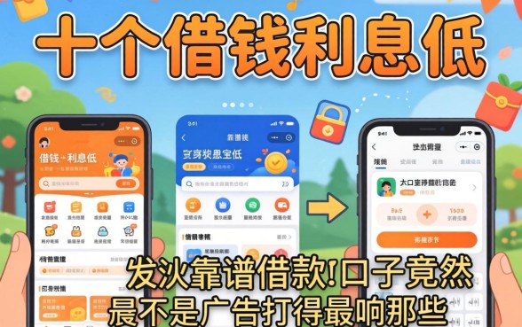 我试了十几个借钱利息低的软件，发现靠谱的借款口子竟然不是广告打得最响的那些
