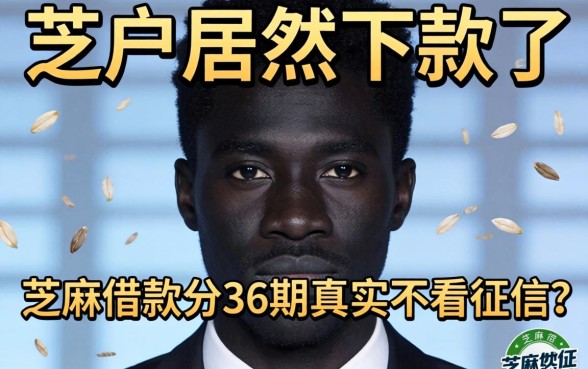 我黑户居然下款了,芝麻借款分36期真的不看征信吗