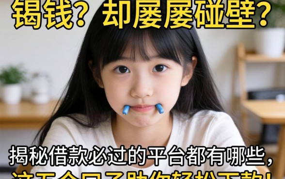 急需用钱却屡屡碰壁？揭秘2026借款必过的平台都有哪些，这五个口子助你轻松下款！