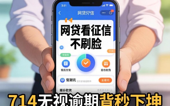 我试了所谓的网贷不看征信不刷脸，发现714无视逾期秒下的软件背后全是坑