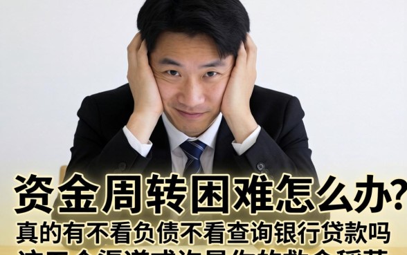 资金周转困难怎么办？真的有不看负债不看查询银行贷款吗？这五个渠道或许是你的救命稻草