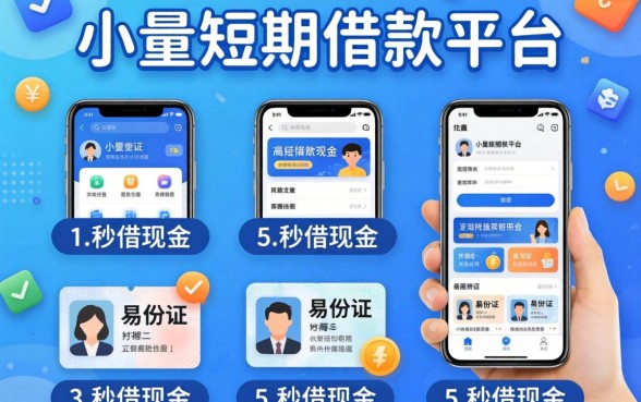 小额短期借款平台，条列5个手机身份证秒借现金的app