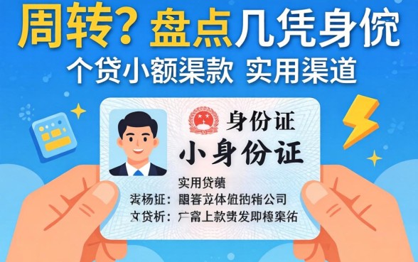急需周转?盘点几个凭身份证贷小额贷款的实用渠道