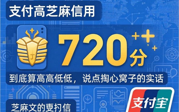 支付宝芝麻信用720分,到底算高还是低?说点掏心窝子的实话