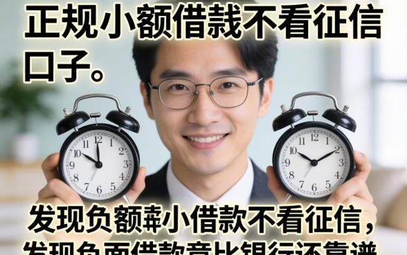 我试了几个正规小额借钱不看征信的口子，发现负面借款竟比银行还靠谱