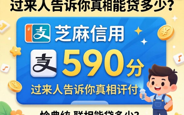 支付宝芝麻信用590分能贷多少？过来人告诉你真相