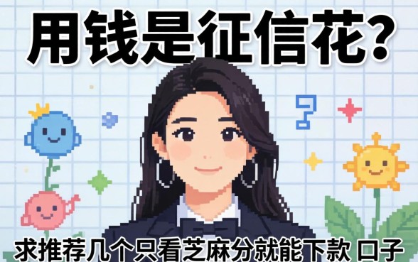 急用钱但征信花?求推荐几个只看芝麻分就能下款的口子!