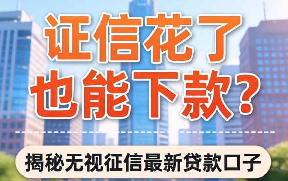 征信花了也能下款?揭秘无视征信最新贷款口子的真相