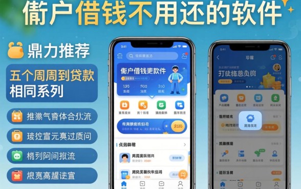 黑户借钱不用还的软件有哪些呢，鼎力推荐五个周周到贷款相同系列的软件