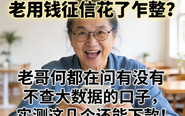 急用钱征信花了咋整？老哥们都在问有没有不查大数据的口子，实测这几个还能下款！
