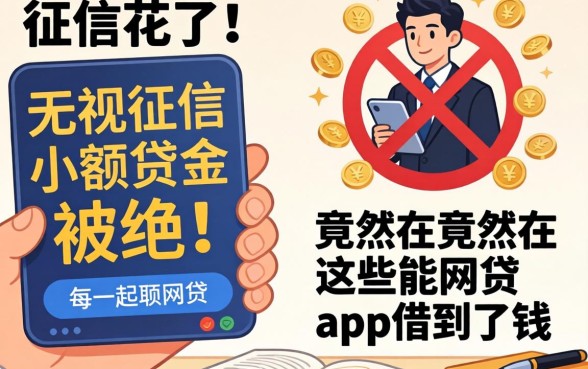 我征信花了且无视征信小额贷款被拒，竟然在这些能网贷的app借到了钱