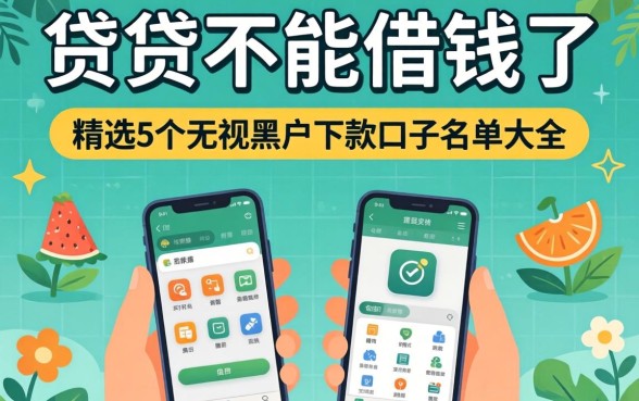 手机贷不能借钱了，精选5个无视黑户下款口子名单大全