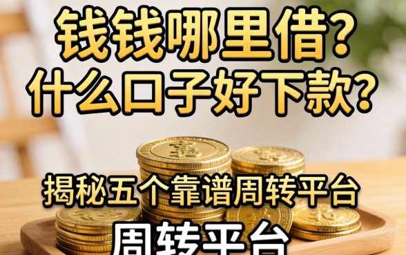 急需用钱哪里借？什么口子好下款？揭秘五个靠谱周转平台