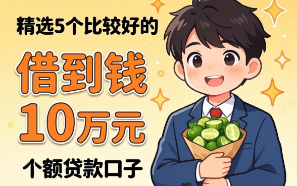 怎么快速借到钱10万元，精选5个比较好的小额贷款口子