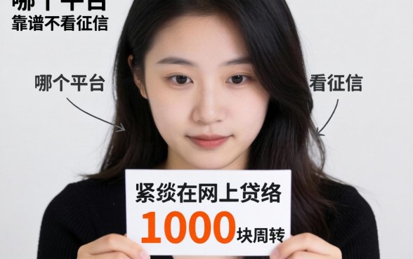手头紧想在网上贷1000块周转，哪个平台靠谱不看征信？