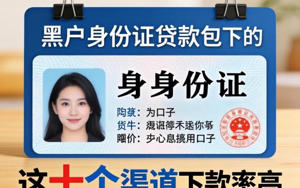 揭秘黑户身份证贷款包下的口子，这十个渠道下款率高