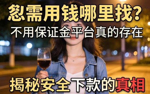 深夜急需用钱哪里找？不用保证金的平台真的存在吗？揭秘安全下款的真相