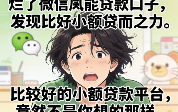 我翻烂了2026微信还能贷款口子，发现比较好的小额贷款平台竟然不是你想的那样