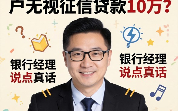 黑户2026无视征信贷款10万？银行经理说点真话