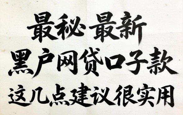揭秘最新黑户网贷口子2026款，这几点建议很实用