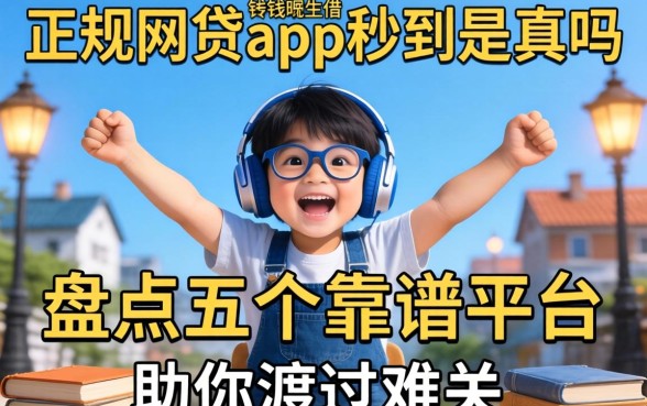 急需用钱哪里借？正规网贷app秒到是真的吗？盘点五个靠谱平台助你渡过难关