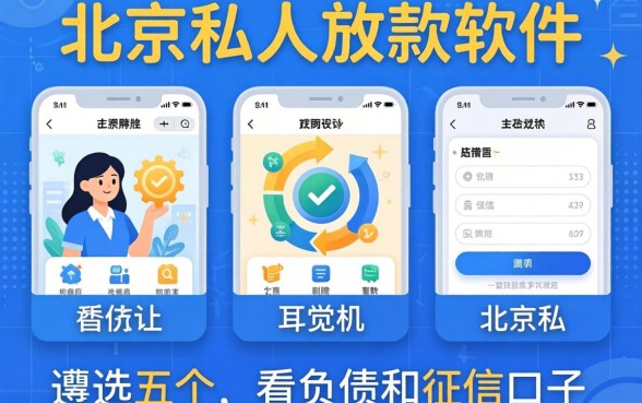 北京纯私人放款的软件，遴选五个不看负债和征信的口子