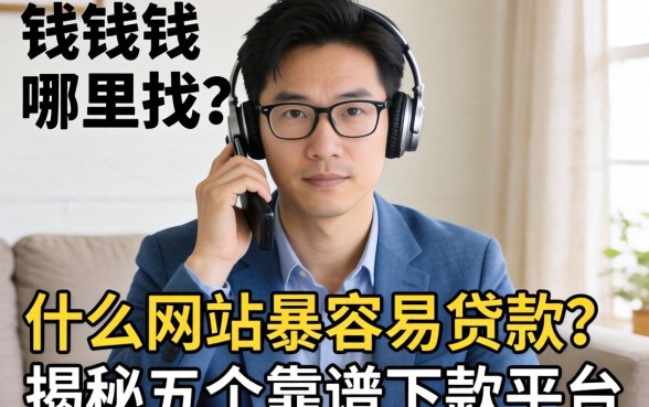急需用钱哪里找？什么网站最容易贷款？揭秘五个靠谱下款平台