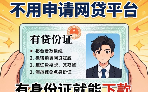 揭秘几款不用申请的网贷平台,有身份证就能下款