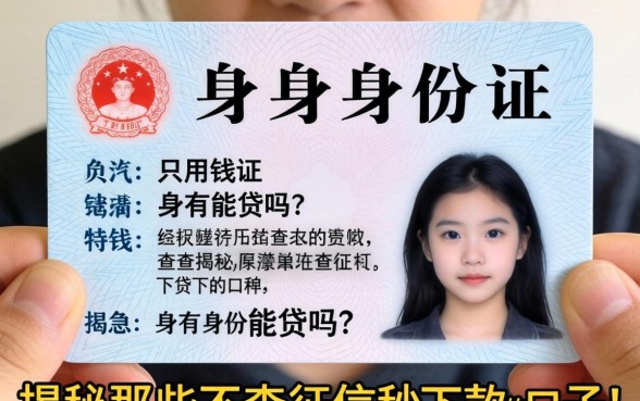 急用钱只有身份证能贷吗？揭秘那些不查征信秒下款的口子！