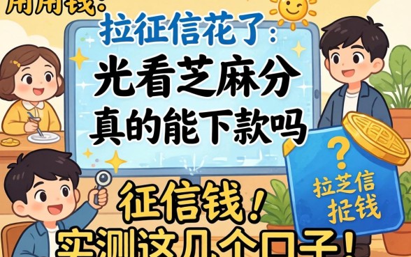 急用钱但征信花了，光看芝麻分真的能下款吗？实测这几个口子！