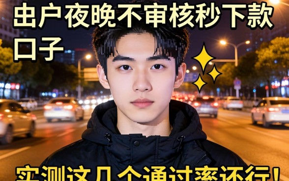 黑户夜间不审核秒下款的口子2026,实测这几个通过率还行