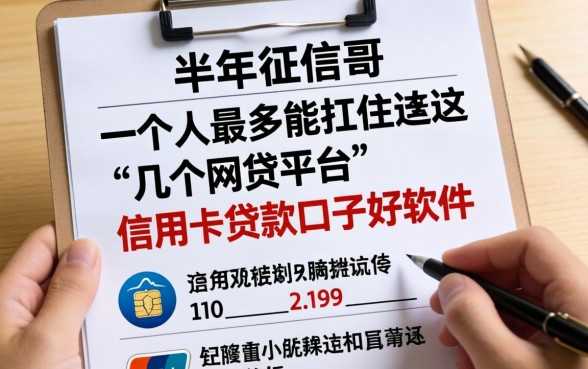 我翻了半年的征信报告,发现一个人最多能扛住这几个网贷平台和信用卡贷款口子好软件