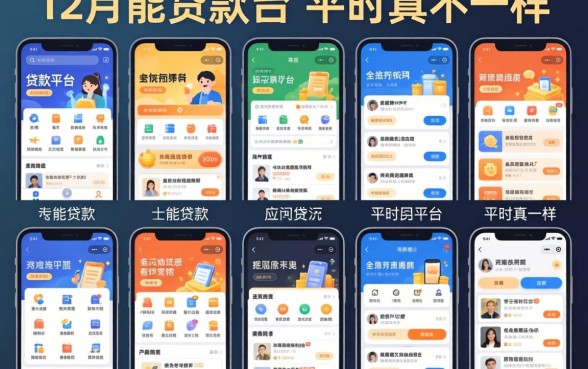 我试了十几个贷款平台,发现12月能贷款的平台和平时真不一样