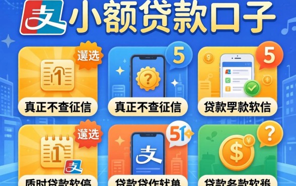 支付宝小额贷款口子，遴选5个真正不查征信的贷款软件