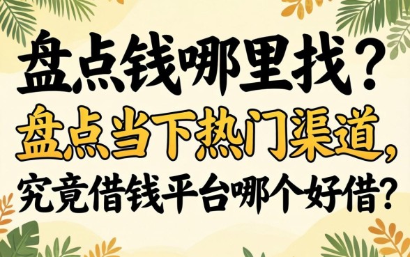 急需用钱哪里找？盘点当下热门渠道，究竟借钱平台哪个好借？