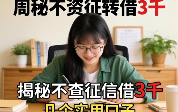 急需资金周转？揭秘不查征信借3千的几个实用口子