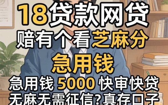 我试了满18贷款网贷不看芝麻分，急用钱5000快审快贷无需征信口子真的存在吗