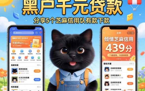 黑户千元贷款app有哪些平台，倾情分享5个芝麻信用439分下款的平台
