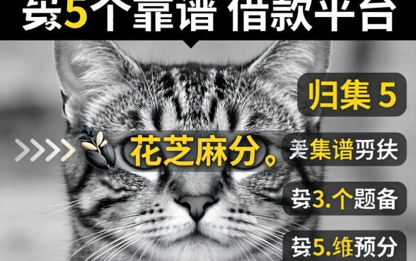 无视黑白花芝麻分，归集5个靠谱的借款平台