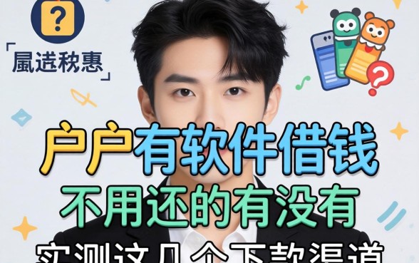 黑户有哪个软件借钱不用还的有没有？实测这几个下款渠道