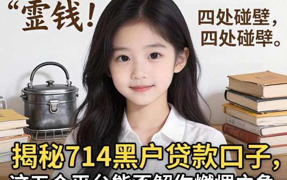 急需用钱却四处碰壁？揭秘714黑户贷款口子，这五个平台能否解你燃眉之急？