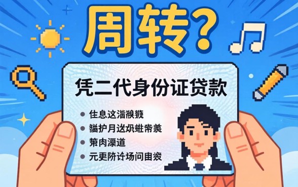 急需周转？分享几个凭二代身份证贷款的渠道