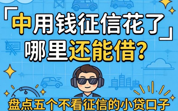 急用钱征信花了哪里还能借？盘点五个不看征信的小贷口子