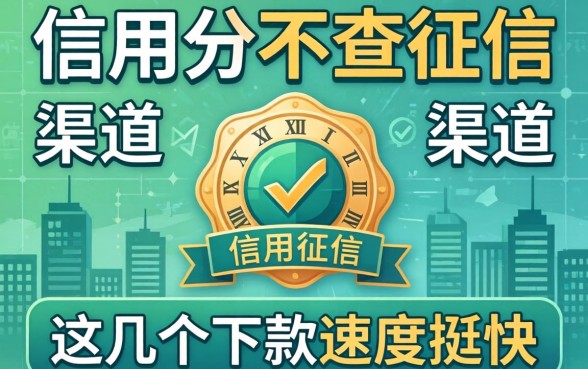 揭秘信用分不查征信的渠道,这几个下款速度挺快