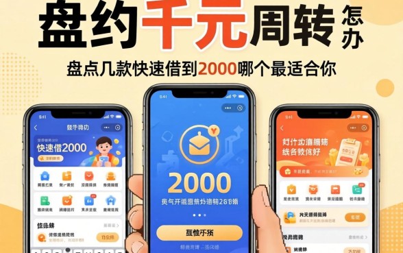 急需两千元周转怎么办?盘点几款快速借到2000的软件,哪个最适合你?