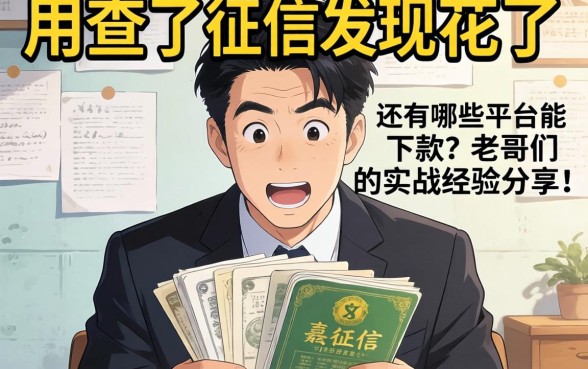 急用钱查了征信发现花了,还有哪些平台能下款?老哥们的实战经验分享!